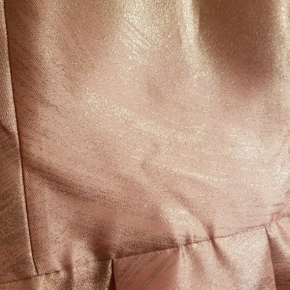 High-low pale pink & silver dress w/pockets - Picture 2 of 8